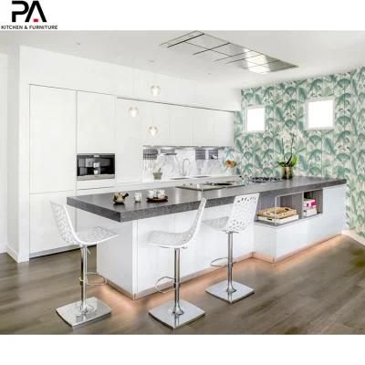 Australian Modern Island Lacquered MDF Kitchen Cabinets