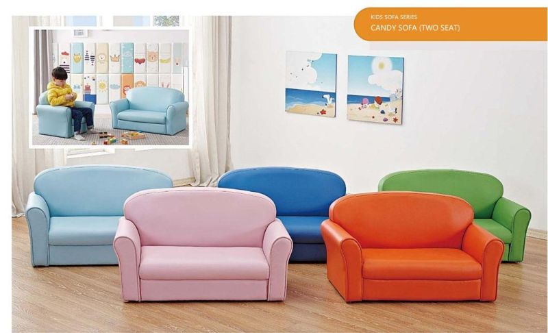 Leather Single Seat Sofa, Cartoon Decoration Sofa, Children Chair Sofa, Kindergarten Furniture Sofa, Single Seat Sofa