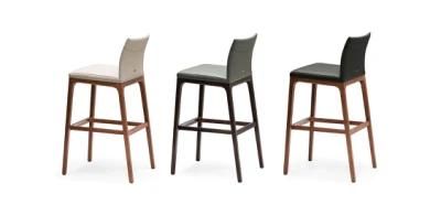 CFC-01A Bar Stool /Microfiber Leather//High Density Sponge//Ash Wood Base/Italian Style in Home and Hotel