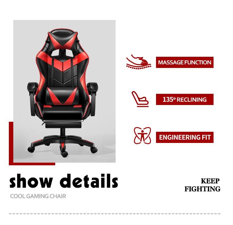 CE Approval Cheap Office Furniture Modern Chair Game Ergonomic Game Chair Massage Game Racing Footrest Chair