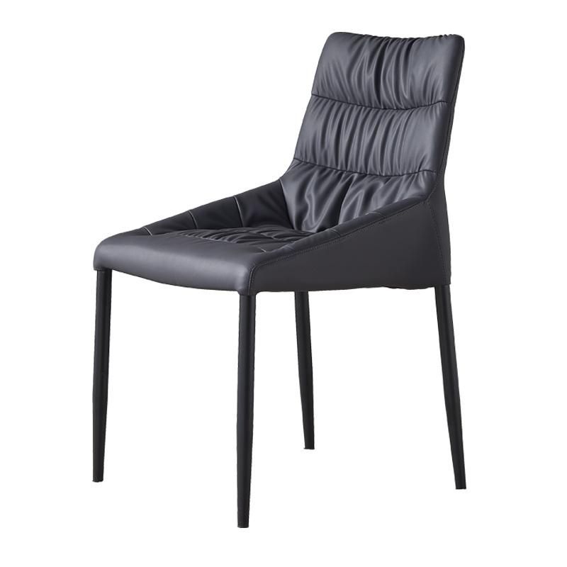 Modern Home Furniture Upholstered Leather Metal Dining Chairs