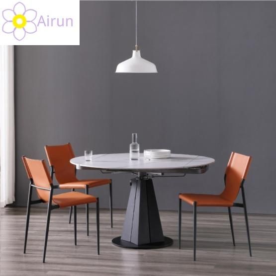 Furniture Store Light Weight PU Seat Restaurant Home Metal Dining Chair