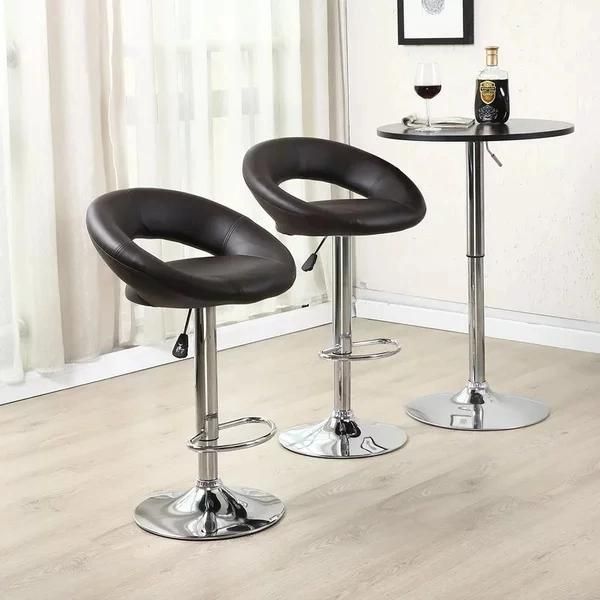 Hotel Furniture Bar Chair Furniture Steel Frame Smodern Black PU Leather Bar Stool/High Chair Bar Chairs