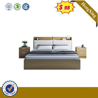 Nordic Simplicity Bedroom Furniture Fabric Double King Bed with Storage Box