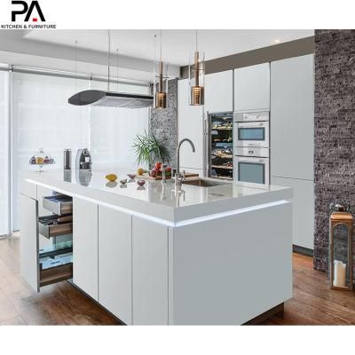 High Quality Linear and Island Perfect Combination Lacquer Kitchen Cabinets