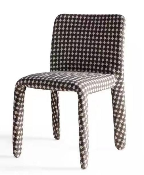 New Design Deluxe One Body Molded Foam Full Fabric Upholstery Dining Chair