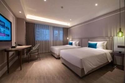 Modern Luxury Homestay Accord Mercure Hotel Bedroom Furniture Golden Steel Frame Bed Furniture Set