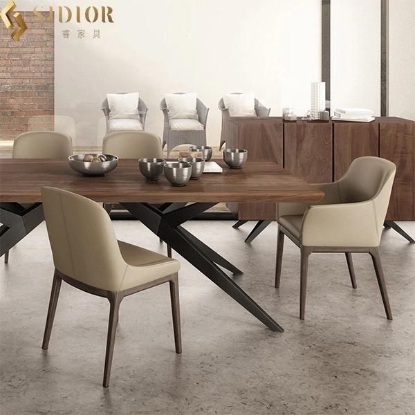 Classic Ultra Modern Solid Wood Farbic Upholstered Chair for Restaurant