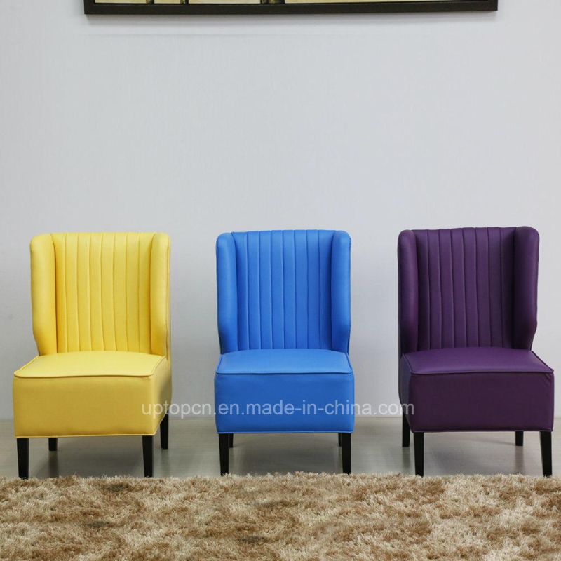 (SP-HC578) China Modern Leather Hotel Sofa Chair Wooden Legs