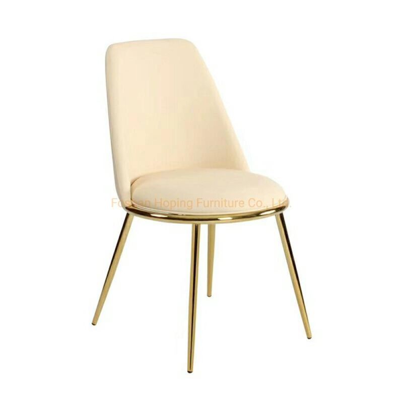 Italian Modern Restaurant Dining Room Steel Gold Chair Hotel Leisure Office Golden Finish Velvet Chair Without Armrest