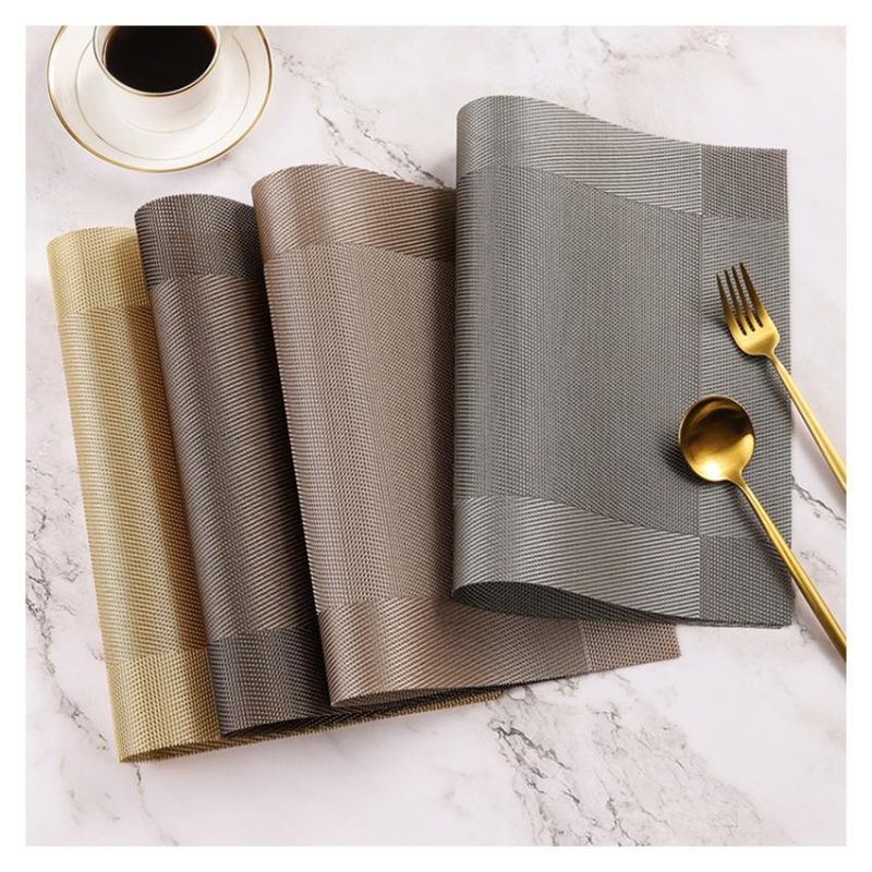 Placemat PVC Placemats Mats Luxury Custom and for Home Woven Dining Laptop Writing Leather Desk Pad Non-Slip Fancy Table Mat