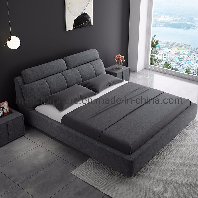 (MN-MB102) Bedroom Soft Furniture Simple Leather Double Bed