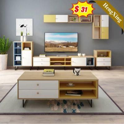 Modern Wooden Home Living Room Furniture Storage Coffee Table with TV Stand