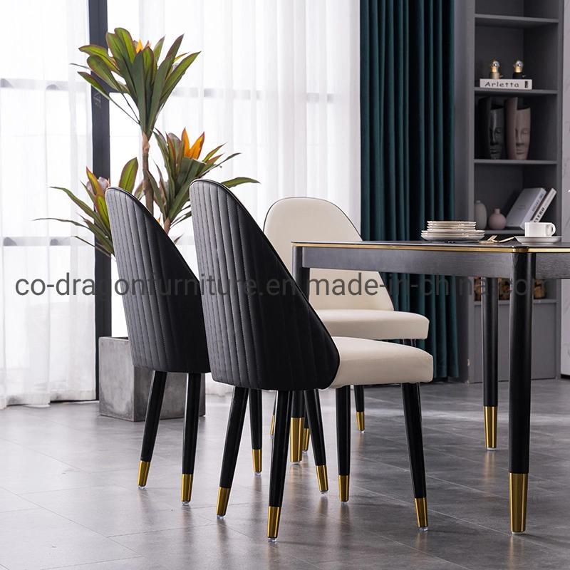 Wholesale Price Dining Furniture Leather Dining Chair with Wooden Legs