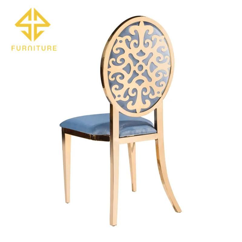 Sawa Modern Luxury Gold Stainless Steel Chairs for Wedding Event Banquet Using