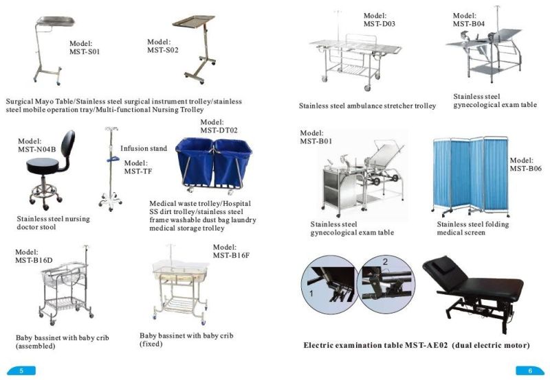 Hospital Furniture Fortable Beauty Bed Message Couch Message Table