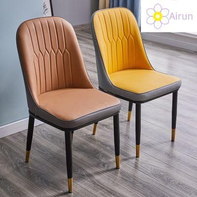 Home Restaurant Furniture Leather PU Upholstered High Back Dining Chair for Event and Wedding