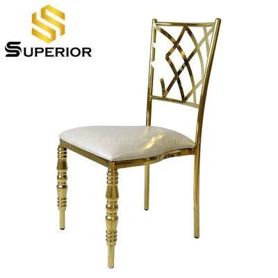 2020 Fashion Design European Style Gold Metal Dining Room Chairs