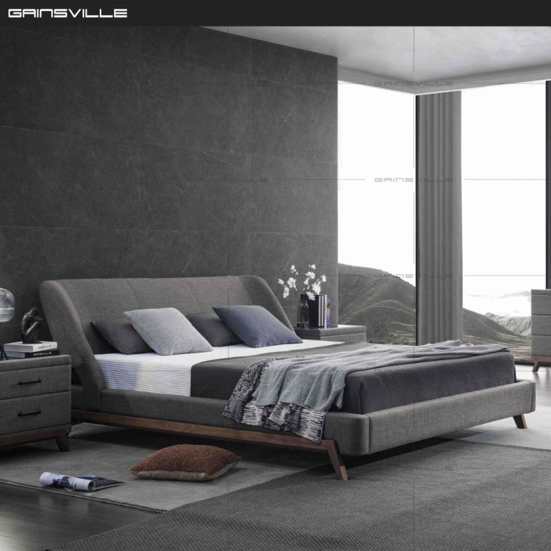 Wooden Bed King Size Wall Bed Wholesale Modern Upholstered Bed Furniture