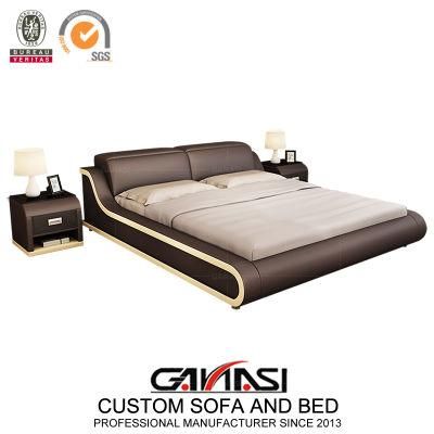 Wholesale Genuine Leather King Queen Size Bed