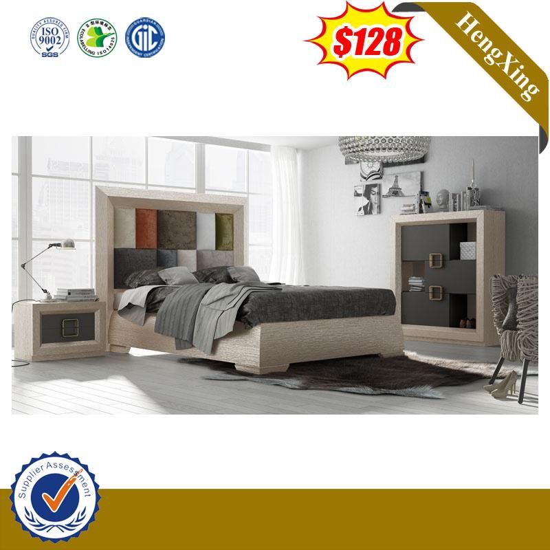 Modern Style Bedroom Furniture Wooden Adult Double Box Bed