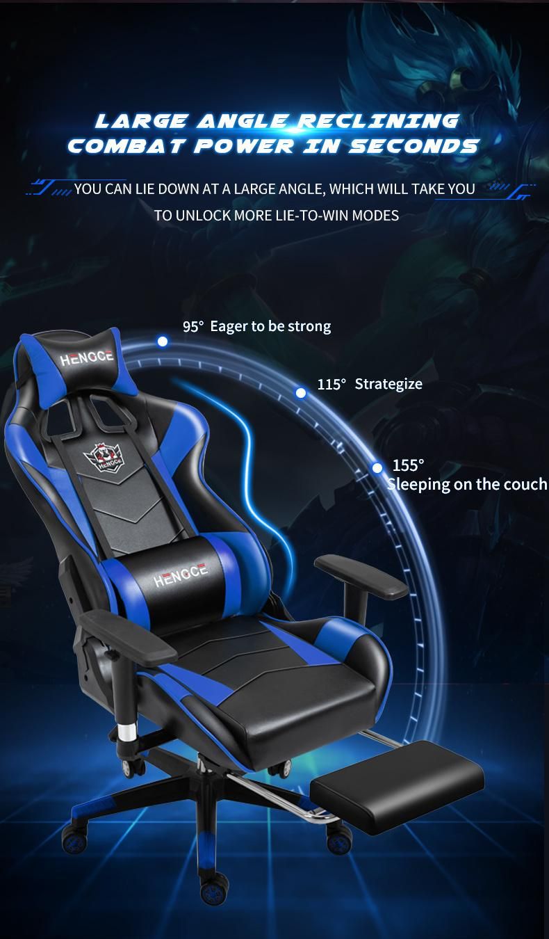 Hot Sale Top Quality PU Leather High Back Gaming Chair Gamer with Adjustable Armrest