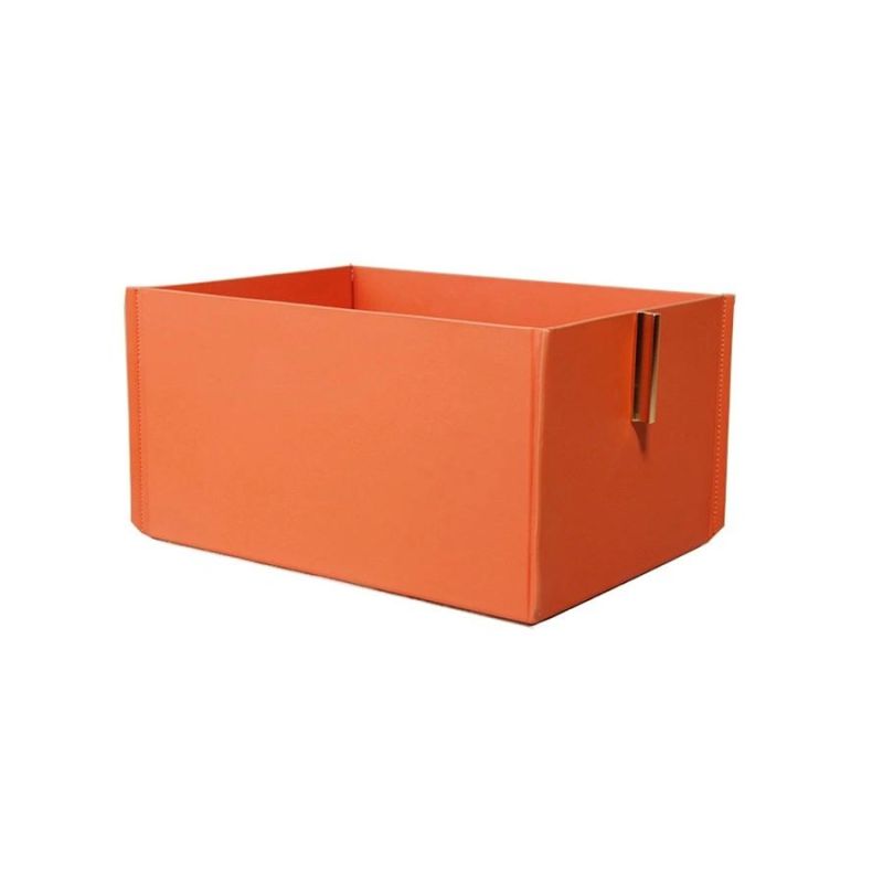 Factory Customized Leather Storage Box Storage Box Clothes and Hats Intermediate Drawer Storage Box Clothes Sorting Box