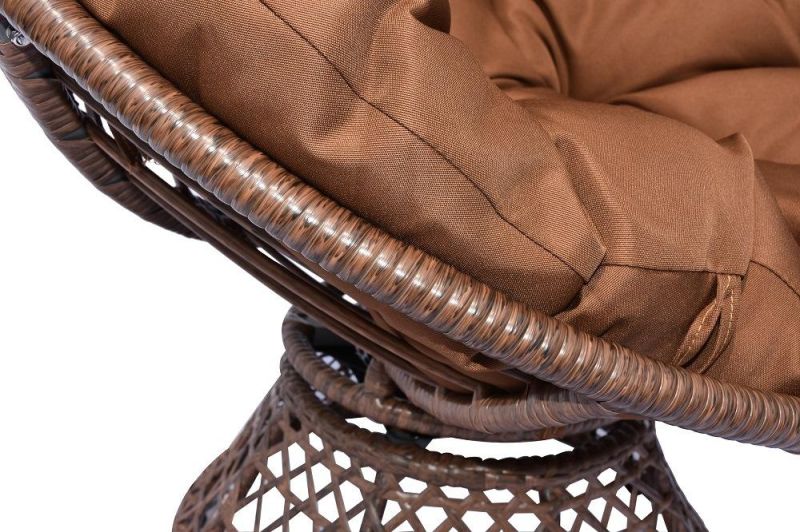 Outdoor Modern Patio Swivel Sofa Garden Leather Dining Rattan Bar Chair Swivel Accent Leisure Wicker 360 Degree Swivel Chair