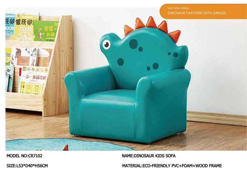 Leather Kids Nursery Sofa, Modern Home Cartoon Sofa, Living Room Baby Sofa, Children Furniture Playground Sofa, Preschool and Kindergarten Day Care Center Sofa