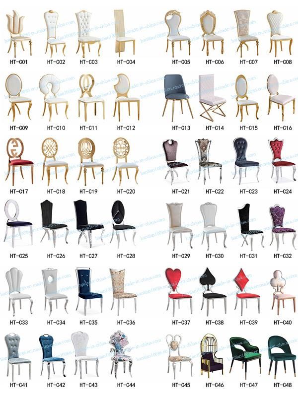 Customization Available Event Wedding Furniture Stainless Steel Banquet Dining Chair