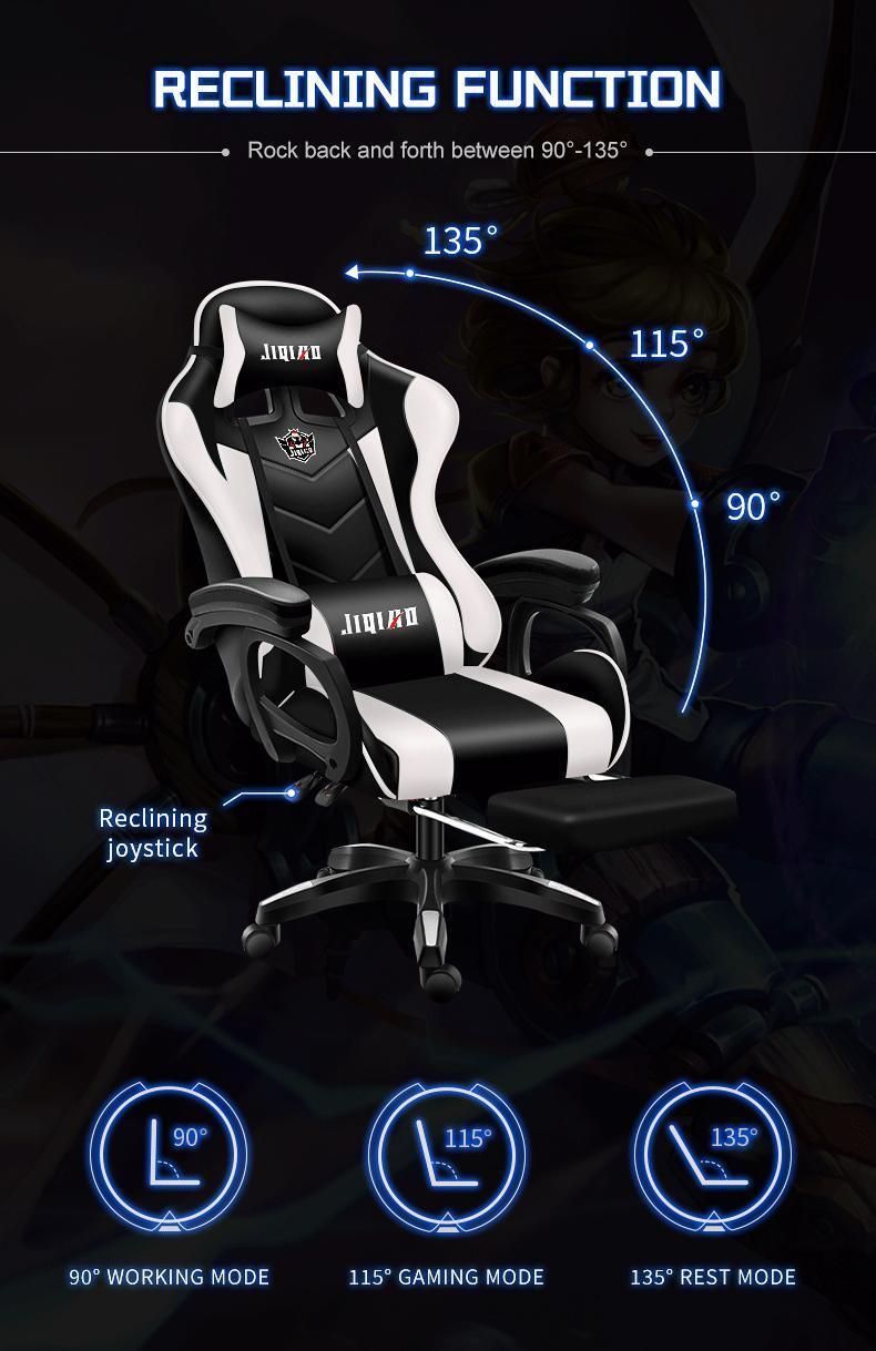 CE Approval PC Racing Computer Reclining Leather Silla Gamer Dropshipping Gaming Chair with Footrest