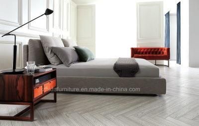 Nice Fabric King Bed with Fabric Cover
