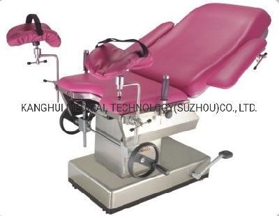 Optional Color Manual Adjusted Multi-Function Hydraulic Operating Hospital Women Obstetric Table with Leg Section