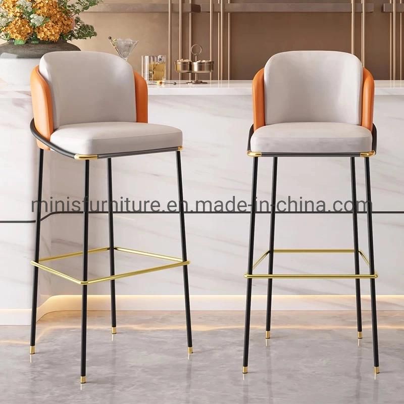 (MN-MBC25) Luxurious Home/Hotel/ High Legs Bar Chair with Back and Armrests