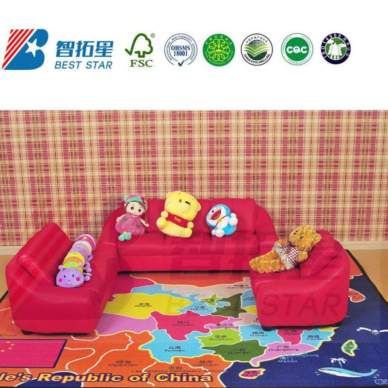 Hot Sale Children Room Furniture, Kids Living Room Furniture, Leather Kindergarten Kids Sofa, Preschool Leather Furniture