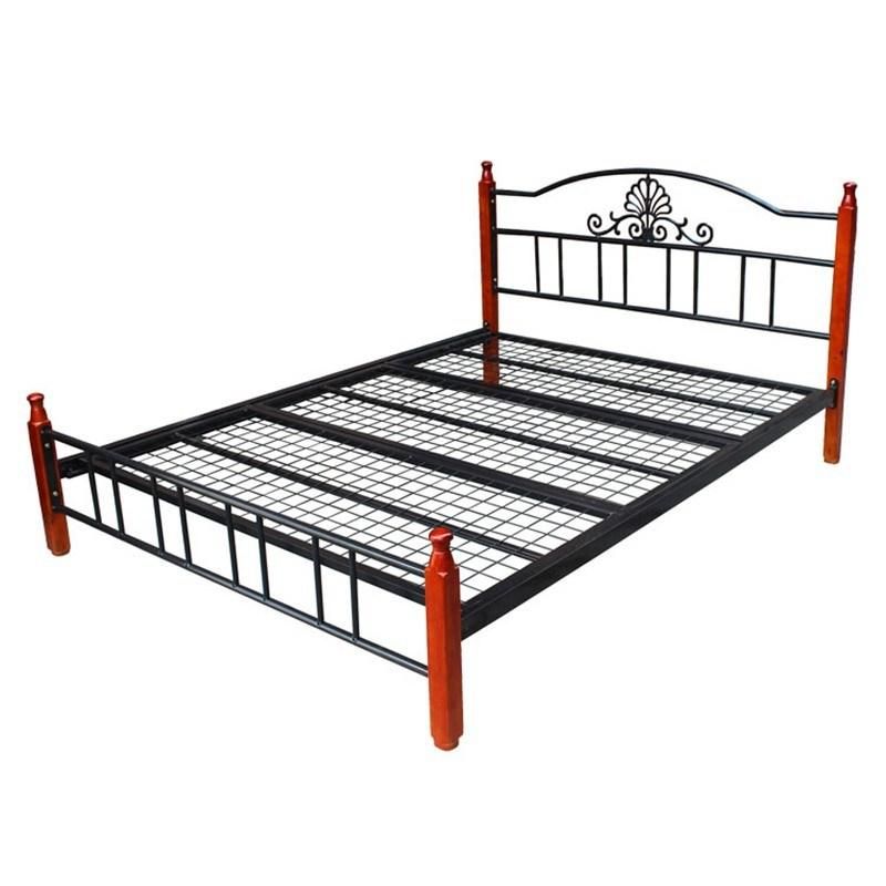 Modern Iron Home Bedroom Furniture Metal Frame Bed with Double Sigle Size for Sale