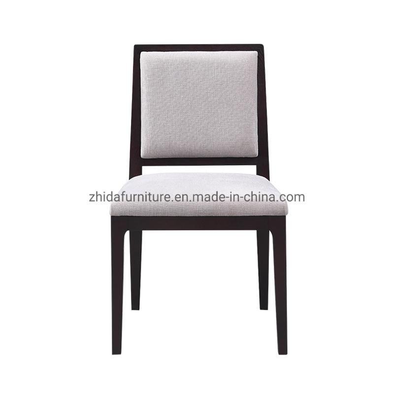 Dining Furniture Modern Hotel Furniture Dining Chair Restaurant Wooden Frame Fabric Seat Chair
