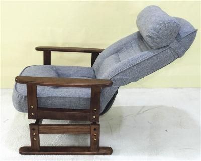Modern Furniture Grey Fabric Leisure Folding Arm Chairs