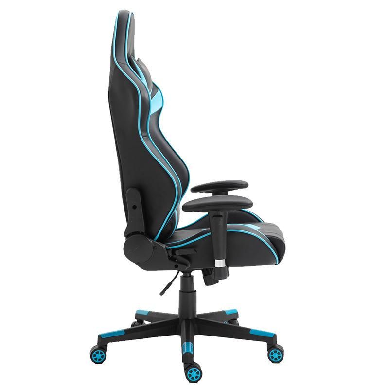 2022 New Leather Blue and Black Handsome Gaming Chair, Boys Favorite Latest Gaming Chair