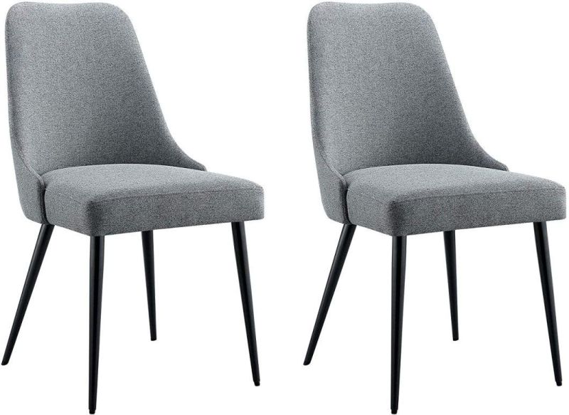 Cross Stainless Metal Legs Velvet Fabric Dining Chair