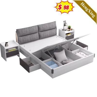 Modern Design Home Bedroom Wooden Furniture Leather 1.8 M Double King Bed
