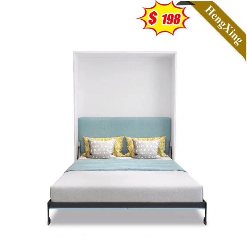 Modern Multifunction Space Saving Double King Hiffen Wood Murphy Folding Wall Bed