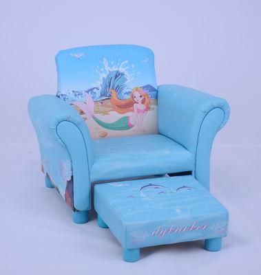 Fashion House Mermaid Leather Kids Furniture with Ottoman (SF-128)