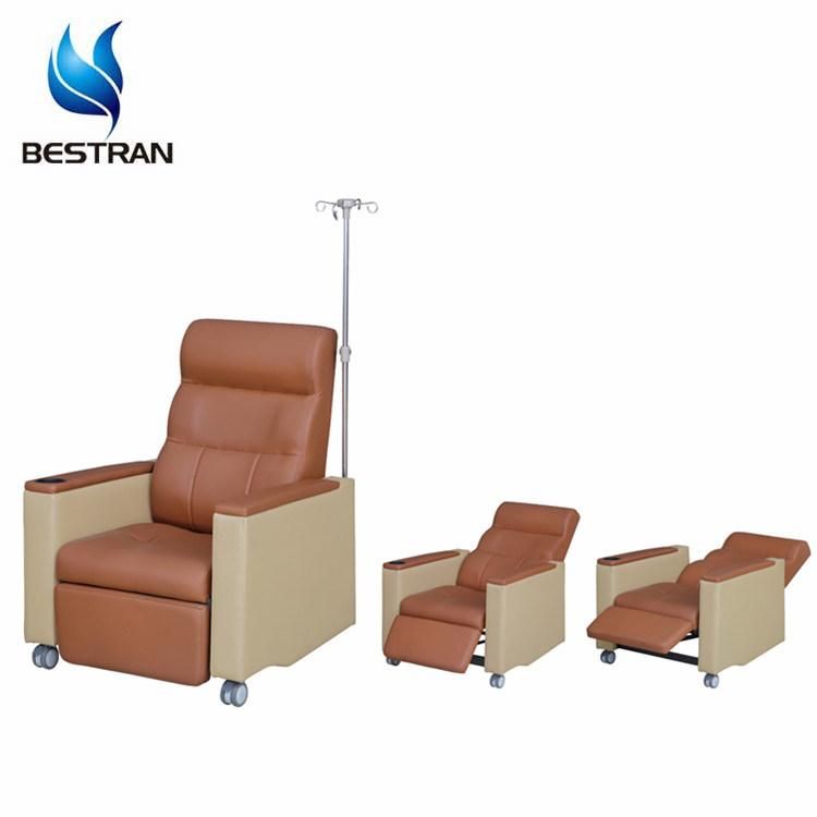 Hospital Equipment Patient Infusion Transfusion Chair with IV Stand