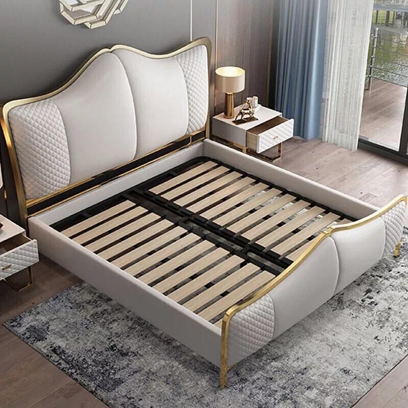 High Grade Modern Double Queen Size Soft Leather Bed