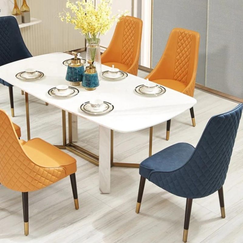 Post Modern Upholstered Wholesale PU Leather Hotel Dining Chairs for Luxury Restaurant