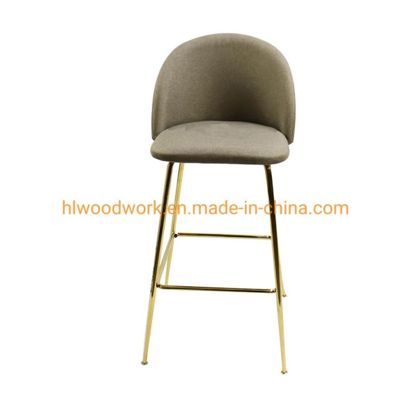 Cheap Modern Hotel Leisure Dining Hotel Fabric Chair Office Leisure Chair with Metal Legs Nordic Hotel Leather Gold Steel Modern Hotel Bar Stool Chairs