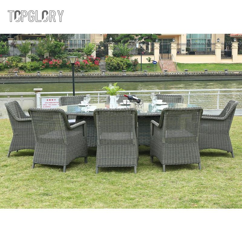Professional Customized Reusable Garden Outdoor Patio Dining Rattan Table with Chair