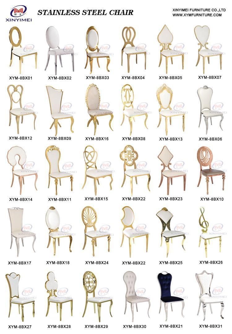 American Style Factory Direct Golden High End Stainless Steel Chair