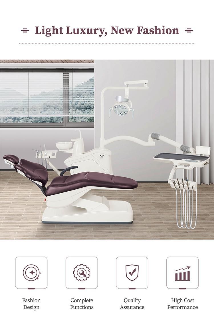 Real Leather Left-Handed Dental Chair Mobile Portable Patient Chair